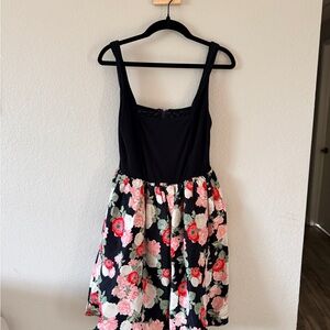 Alice and Olivia Floral Black and Pink Dress 10